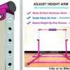 MARFULA Adjustable Gymnastics Bar with Mat 6 Ft Base Kip Bar with Mat Gymnastics Horizontal Bar with Mat Gymnastics Training Bar Equipment with Mat for Kids and Gymnast Exercise Home and Gym Club Use - Image 4