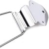 Alnicov 6 String Guitar Trapeze Tailpiece Bridge，for Jazz Archtop Guitar Replacement Chrome - Image 3