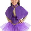 YiZYiF Girls Circus Trapeze Costume Inspired Princess Ruffled Tutu Cosplay Leotard with Arm Sleeves Sets - Image 2