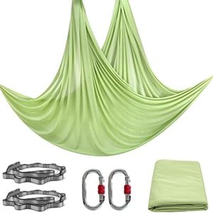 GLYIG Aerial Yoga Flying Yoga Swing Set Yoga Hammock Trapeze Sling Inversion Tool Aerial Pilates Silk for Gym Home Fitness, Inversion Exercises, Improved Flexibility & Core Strength (Color : A15)
