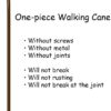 FLYDRUM Wooden Walking Cane for Men and Women, One-Piece Wood Cane, 36 Inch Wood Walking Stick for Men and Women, Ergonomic Wood Cane for Seniors - Image 2