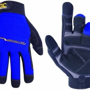 CLC Custom Leathercraft 126L Workright XtraCoverage Flex Grip Work Gloves, Large,Blue & Black