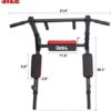 BESTHLS Pull Up Bar Wall Mounted Chin Up Bar Wall Mount Multifunctional Dip Station for Indoor Home Gym Workout,Power Tower Set Training Equipment Fitness Dip Stand Supports to 440 Lbs - Image 6
