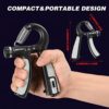 Hand Grip Strengthener, Counting hand Grips Workout, Adjustable Resistance Strength Hand Grip 11-132 lbs, Hand Grip Strength Exerciser for Muscle Building and Injury Recovery - Image 2