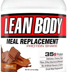 LABRADA Nutrition – Lean Body High Protein Meal Replacement Shake, Whey Protein Powder for Weight Loss and Muscle Growth, Chocolate, 2.47LB Tub