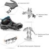 Crampons Ice Cleats Traction Snow Grips for Boots Shoes Women Men Kids Anti Slip 19 Stainless Steel Spikes Safe Protect for Hiking Fishing Walking Climbing Mountaineering - Image 3