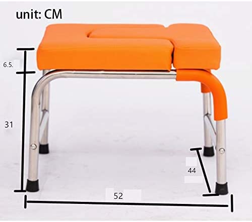 Qin Yoga Inversion Chair, Yoga Inversion Bench for Workout, Fitness and Gym with Soft Mat 150Kg Bearing (Color : Pink) - Image 2