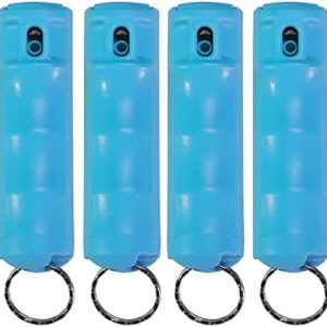Zarc Vexor Police Strength Pepper Spray, Flip-Top Finger Grip, 20+ Shots, 10-12 Ft. Range - 4 Pack