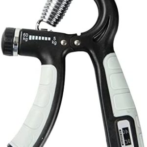 Hand Grip Strengthener, Counting hand Grips Workout, Adjustable Resistance Strength Hand Grip 11-132 lbs, Hand Grip Strength Exerciser for Muscle Building and Injury Recovery