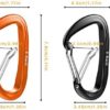 B-Mardi Carabiner Clip Heavy Duty,4 Pack,12Kn (2697 lbs) Lightweight caribeener Clips,Wiregate Caribeaners for Hammock,Keychain,Camping,Dog Leash and Harness,Hiking & Utility - Image 2
