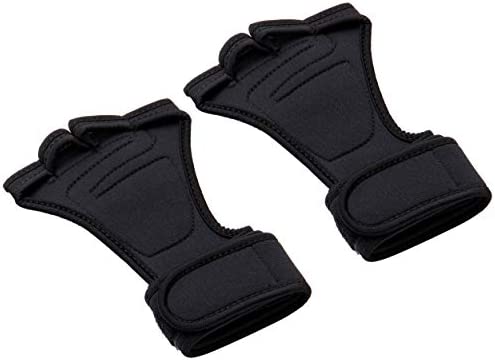 Mind Reader Pull-Up Glove Set, Secure Finger Holes, Textured Non-Slip Grip for Chin-Up Bars, Gymnastics, Circus Training, Aerial or Pole Fitness, Large, Black - Image 2