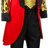 Adult Men Red Circus Ring Master Ringmaster PT Barnum Showman Costume Cosplay Uniform Party Tailcoat Jacket Suit - Image 2