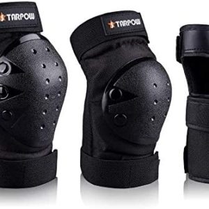 Knee Pads For Kids/Adult Elbows Pads Wrist Guards 3 In 1 Protective Gear Set For Skateboarding, Roller Skating, Rollerblading, Snowboarding, Cycling(S/M/L) By STARPOW