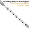 Dr.Fish 20 Pack Fishing Bead Chain Swivels Stainless Steel Catfish Swivels Catfish Tackle Catfish Rig Fishing Tackle Fishing Gear Freshwater Saltwater - Image 4