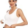 YOGERSSY Longline Sports Bras for Women Wirefree Padded Sports Yoga Bra Gym Running Workout Tank Tops - Image 2