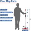 Sturdy Spray Mops for Floor Cleaning Microfiber Spray Mop and Microfiber Floor Mop with Scrubber and 4 Washable Reusable Pads Wet Dry Flat Mop - Image 8