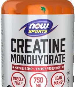 NOW Sports Nutrition, Creatine Monohydrate 750 mg, Mass Building*/Energy Production*, 120 Veg Capsules