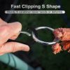 10 PCS Mini Carabiner Clips with Key Rings Aluminum D Shape Locking Carabine Keychain for Camping Traveling Hiking Keychains Keyring Outdoor - Image 4
