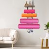 Yoga Mat Holder Wall Mount, Yoga Mat Storage Rack with 8 Detachable Stands, Adjustable Wall Organizer with Wood Floating Shelf & 4 Hooks for Hanging Foam Roller and Resistance Band at Home Gym - Image 7