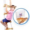 Gym Set for Kids 3in1: Trapeze Bar, Triangle Rope Ladder, Disk Swing - Indoor Kids Gym Climbing - Backyard Playset for Kids - Image 6