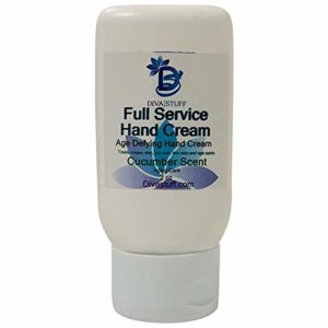 Full Service Age Defying Hand Cream, For Crepey Skin, Thinning Skin and Dry Skin, Cucumber Scent By Diva Stuff