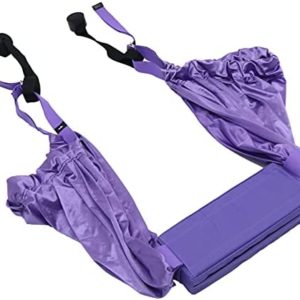 BESPORTBLE Yoga Swing Hammock Strap Aerial Antigravity Inversion Sling Strap Elastic Stretch Handstand Rope for Home Office Yoga Exercise Fitness Accessories Purple