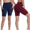 Zonoss 4 Pack Biker Shorts with Pockets for Women High Waist,Womens Athletic Workout Shorts for Summer - Image 2