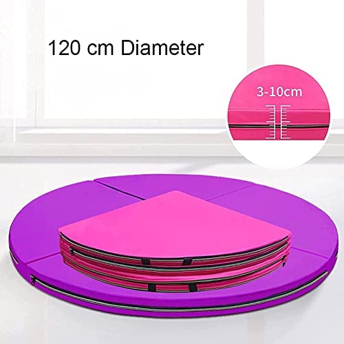Pole Dance Crash Mat, Portable Fitness Pole Dancing Safety Mat Round 120cm Thickness 10cm Made for Pole,Foldable Yoga Exercise Safety Dancing Cushion Steel Pipe Crash Mat - Image 3