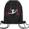 Aerial Silks In A Heartbeat Aerial Print Drawstring Backpack, Cool Sackpack String Bag for Gym Shopping Sport Yoga - Image 2