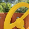 Gorilla Playsets 01-1066-Y Outing Wood Swing Set with Wood Roof and Trapeze Arm - Yellow Slide - Image 13