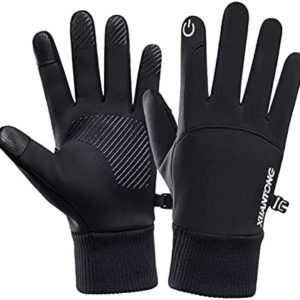 MYSNKU Work Gloves with Grip,Winter Gloves Touch Screen Fingers Warm Gloves Insulated Anti-Slip Windproof Cycling Riding Running Work for Men Women