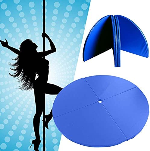 Pole Dance Mat, 120 CM Round Thicken Shock Absorption Foldable Pole Dance Crash Mat, Gymnastic Yoga Stripper Fitness Exercise Beginner Safety Protection Mat,Blue,120 × 3 CM - Image 7