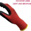 Latex Rubber Coated Safety Work Gloves with Non-slip Grip.Gardening Gloves.Multipurpose Work Gloves. - Image 4