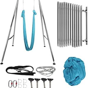 EVTSCAN Yoga Sling Inversion, Indoor Outdoor Aerial Yoga Stand Frame Yoga Body Swing Inversion Stand with Belt