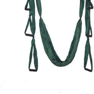 QueenLine Full Set 6 Handles Anti-Gravity Aerial Yoga Ceiling Hammock Flying Swing Trapeze Yoga Inversion Device Home Gym Hanging Belt Atrovirens China