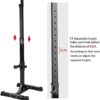 Yaheetech Pair of Adjustable Squat Rack Standard 44-70 Inch Solid Steel Squat Stands Barbell Free-press Bench Home Gym Portable Dumbbell Racks Stands - Image 2