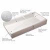 Sealy Baby Soybean Comfort 3-Sided Contoured -Diaper Changing Pad, White, 32” x 16” - Image 4