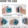 3 Resistance Levels Grip Strength Trainer,Hand Grip Strengthener,Forearm Exerciser Trainer Silicone Rings for Stress Relief & Rehabilitation - Image 4