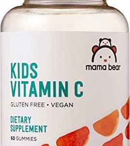 Amazon Brand - Mama Bear Vegan Kids Vitamin C, 60 Gummies, Immune Health, 125 mg Vitamin C per gummy