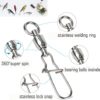 AMYSPORTS Duo Lock Snap Fishing Swivels Stainless Barrel Swivels Fishing Lure Snap Swivels Ball Bearing Swivels Fishing Tackle for Saltwater Fishing Freshwater Fishing - Image 3