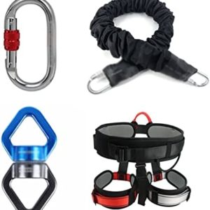 XWWDP Bungee Dance Flying Suspension Rope Aerial Anti-Gravity Yoga Cord Resistance Band Set Workout Fitness Home Gym Equipment