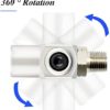 TAILONZ PNEUMATIC 4Pcs 1/4 Inch Air Tool Swivel Fitting 360 Degree Swivel Air Hose Connector Industrial Swivel Portable Air Tool Adapter - Image 4