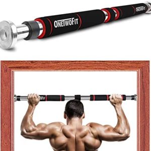 ONETWOFIT Pull Up Bar Doorway Chin Up Bar Household Horizontal Bar Home Gym Exercise Fitness (25.6 to 33.5 Inches Adjustable Length)