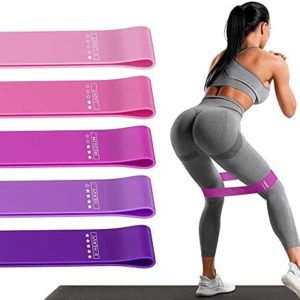 Resistance Loop Exercise Bands Exercise Bands for Home Fitness, Stretching, Strength Training, Physical Therapy, Crossfit, Pilates Yoga Flexbands, TPE Elastic Workout Bands for Women Men Kids , Set of 5