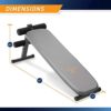 Marcy Apex Utility Bench Slant Board Sit Up Bench Crunch Board Ab Bench for Toning and Strength Training JD-1.2 - Image 2
