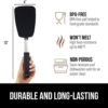 Gorilla Grip Nonstick Flexible Silicone Spatula, Nonporous, BPA Free, Heat Resistant, No Scratch Kitchen Cookware, Comfortable Soft Handle, Dishwasher Safe, Flip Burgers, Pancakes, 13 Inch, Black - Image 4