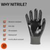 Vgo 10-Pairs Safety Work Gloves, Gardening Gloves, Non-slip Nitrile coating, Dipping Gloves (Size XL, Gray, NT2110) - Image 2