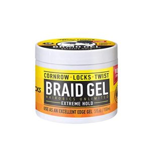 AllDay Locks Braid Gel | Extreme Hold, Smooths & Tames Frizz | No Flaking or Drying | High Shine, Long Lasting for Braids, Locks, Twists, Cornrows | 5 oz