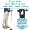 Vive Folding Cane with Light - Walking Adjustable Stick for Women, Men, Balance - Foldable Portable Collapsible Hand Balancing Mobility Aid - Lightweight, Heavy Duty, Comfortable - Swivel Quad Tip - Image 9