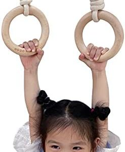 Kids Gymnastic Rings,Gymnastics Olympic Exercise Doorway Hanging Rings for Kids Trapeze Swing
